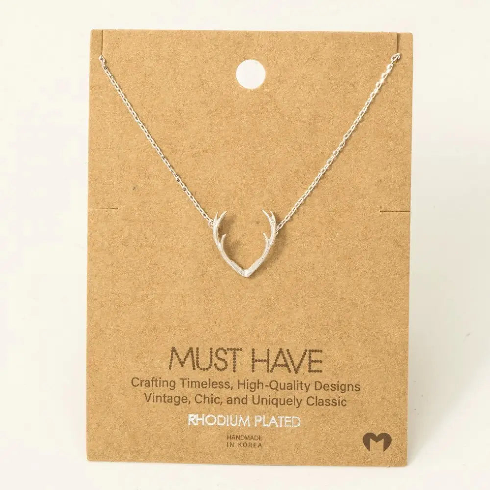Antler Pendant Necklace