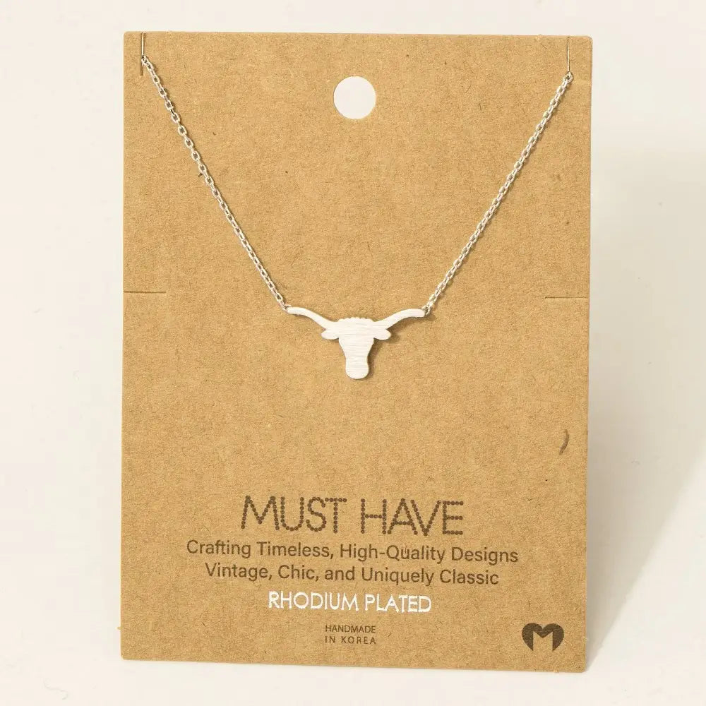Longhorn Pendant Necklace