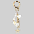 Coastal Pearl Starfish Charm Keychain