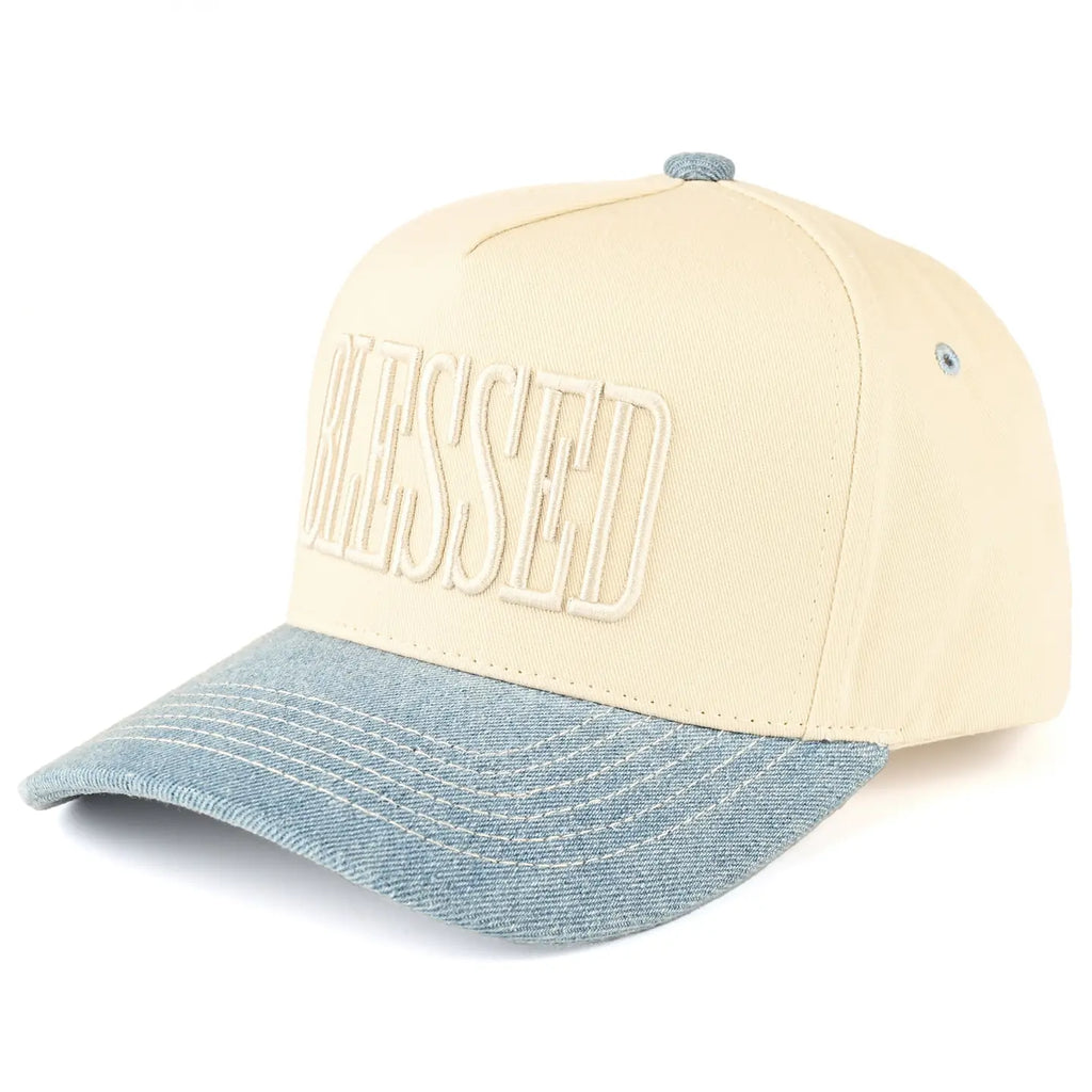 Blessed Embroidered Two-Tone Hat
