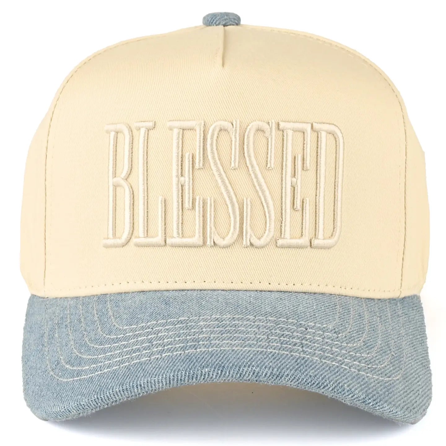 Blessed Embroidered Two-Tone Hat