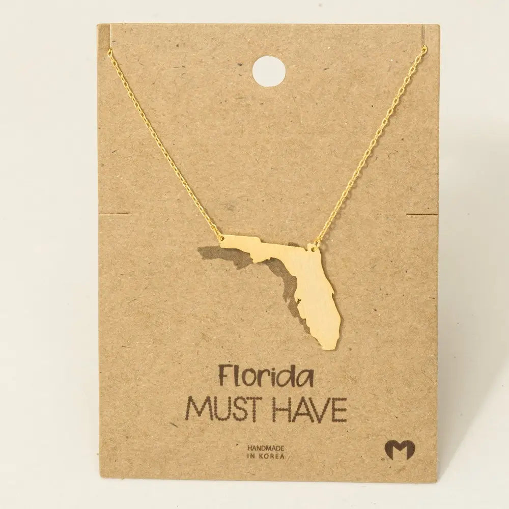 Florida State Gold Necklace