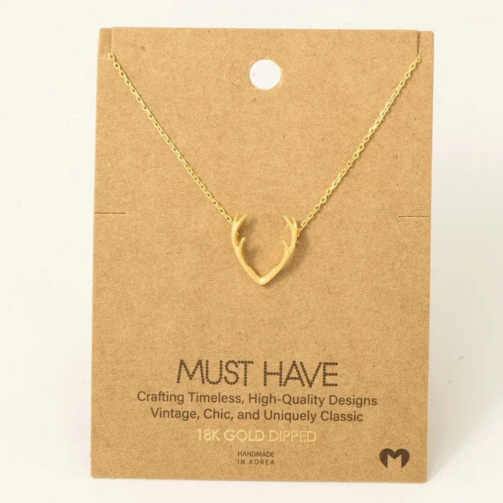 Antler Pendant Necklace